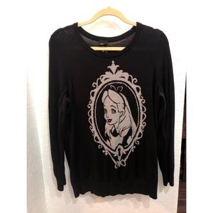 Torrid Disney Alice in Wonderland Black Sweater Size 0 Never worn